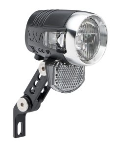 Eclairage Velo Vae - E-Bike Avant Sur Fourche Axa Blueline 6-12V 50Lux (38Mm) Noir Compatible Dynamo - Pour Voir à 70M et Visible à 4Kms