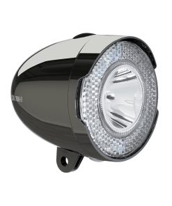 Eclairage Velo à Pile Avant Sur Garde-Boue - Patte Axa Classic 706 Led 15 Lux Noir Avec Interrupteur Livre Avec 3 Piles Aaa