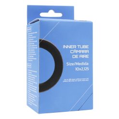 Chambre à Air Trottinette 10 x 2.125 Valve Standard Coudee 135° (45° Exterieur) Diam Interne 152 Mm