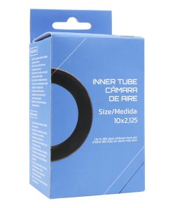 Chambre à Air Trottinette 10 x 2.125 Valve Standard Coudee 135° (45° Exterieur) Diam Interne 152 Mm