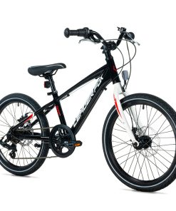 Vélo Musculaire VTT 20 Leader Fox Gamp 2026 Garçon Noir 6 V (Taille Enfant 120 à 135 cm)