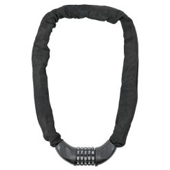 Antivol Velo - Trottinette Chaine à Code Acier Longueur 90 Cm Noir - Niveau Securite 8