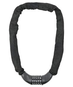 Antivol Velo - Trottinette Chaine à Code Acier Longueur 90 Cm Noir - Niveau Securite 8
