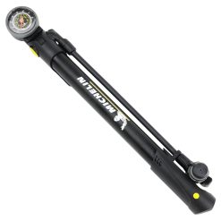 Pompe à Pied Mini Vtt Michelin Air Tech Pro Avec Manometre Pied Pliable Alu-Resine 8 Bars Vp-Vs-Dunlop Poignee En T