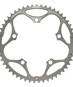 Plateau Route 5 Branches D.130 Stronglight 53 Dents Exterieur Argent Alu 7075 Type Shimano 9-10V.