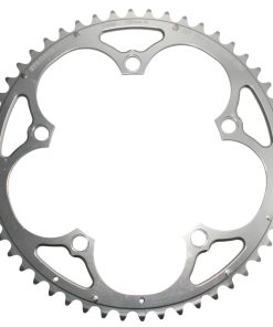 Plateau Route 5 Branches D.135 Stronglight 52 Dents Exterieur Campagnolo Argent Alu 7075 (Axe Carre) 9-10V.