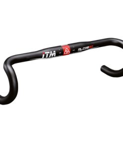 Cintre Guidon Route Itm Alcor Alu Noir 31,8 L 44 Exterieur (Axe-Axe 42Cm) 295G Deco Rouge-Blanc