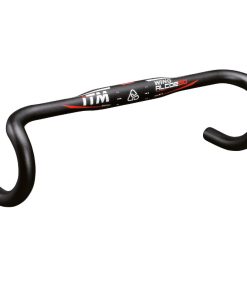 Cintre Guidon Route Itm Alcor Wing Alu Profil Aile Noir 31,8 L 40 Exterieur (Axe-Axe 38Cm) 295G Deco Rouge-Blanc