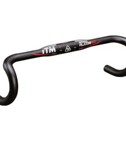 Cintre Guidon Route Itm Alcor Wing Alu Profil Aile Noir 31,8 L 44 Exterieur (Axe-Axe 42Cm) 295G Deco Rouge-Blanc