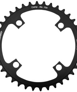 Plateau VTT 4 Branches D.104 Stronglight Mono 38 Dents Noir Alu 7075 - Epaisseur 3.5mm 8-9V.
