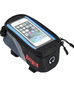 Sacoche de Cadre-Potence Velo Smartphone Pour Telephone Portable - I-Phone Fixation A Velcro (17X9X7Cm)