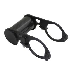 Support Compteur Carbone Pour Cintre Guidon 31,8mm Noir 32G (Largeur 45mm et Diametre 25mm)