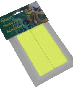 Autocollant-Sticker Reflechissant Jaune Fluo Rectangle 34X108mm (Kit 2 Pieces)