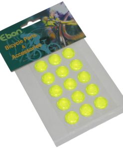 Autocollant-Sticker Reflechissant Jaune Fluo Rond Diam 16mm (Kit 15 Pieces)