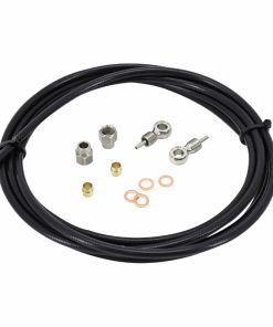 Durite Frein Disque Newton Noir 2.5M (Kit Complets Avec Fixations Pour 2 Etriers) Universel Pour Shimano et Autre Frein - Gaine Hydraulique -