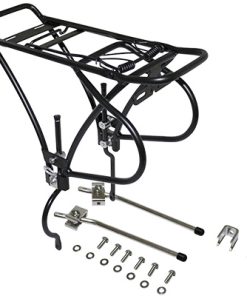 Porte Bagage Velo Arriere A Tringles Gravity Disque Alu Noir Reglable 26" A 29" Pour Frein A Disque
