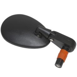 Retroviseur Velo Gauche Ou Droit Newton Oval Reglable Fixation Extremite Cintre Guidon (Miroir 11X7 Cm)