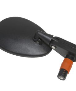 Retroviseur Velo Gauche Ou Droit Newton Oval Reglable Fixation Extremite Cintre Guidon (Miroir 11X7 Cm)