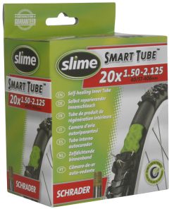Chambre a Air Velo 20 X 1.50-2.125 Slime Valve Standard Obus Demontable Avec Liquide Anti-Crevaison
