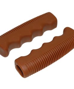 Poignee City Caoutchouc Caramel Preforme 110mm (Paire) Style Vintage D.22