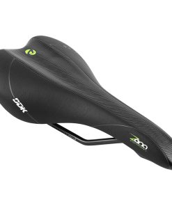 Selle Newton Route-VTT Zena Noir Deco Noir-Vert 272X140mm Rail Acier Noir