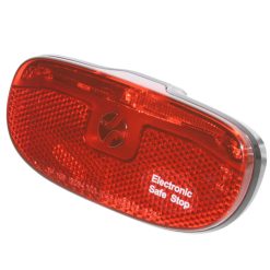 Eclairage Velo A Dynamo Arriere Sur Porte-Bagage Spanninga Safe Avec Option Stop Entraxe 50mm + 80mm (Vendu A L'Unite En Vrac Pour Offre Speciale) Noir
