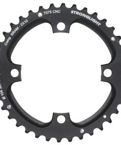 Plateau VTT 4 Branches D.104 Pour SRAM Xo Filete 10V. Stronglight Double 38 Dents Exterieur Noir - Epaisseur 5mm Filete 10V.