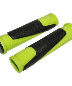 Poignee VTT Newton Bi-Matiere Vert-Noir L130mm (Paire)