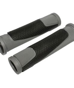 Poignee VTT Newton Bi-Matiere Gris-Noir L130mm (Paire)