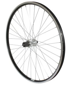 Roue VTT Patin Blocage 26" Gravity Arriere Noir Double Paroi Moyeu Alu Cassette 9-8V