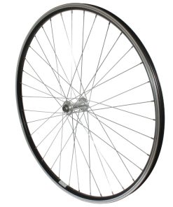 Roue VTC Patin Blocage 700 X 35 - 28" Gravity Avant Alu Noir Double Paroi Moyeu Alu