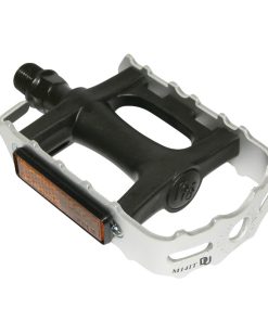 Pedale VTT Newton Resine Noir Cage Alu Argent 9-16" Roulement Du (Paire)