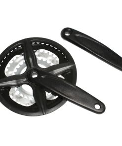 Pedalier VTT Gravity 9V. Alu Noir Black-X 170mm 48-38-28 (Boitier 113mm) Avec Pare Chaine