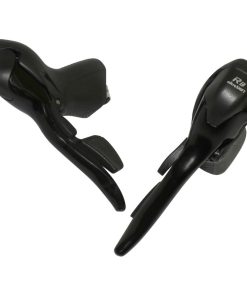 Levier-Manette Route Patin Microshift 8V. Triple Alu Noir Compatible Shimano (Paire Sachet Pour Atelier)