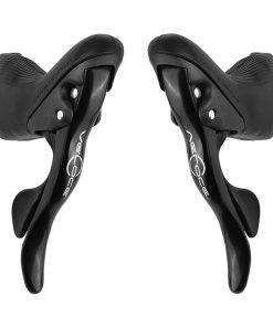 Levier-Manette Route Patin Campagnolo 10V. Veloce Noir Double Avec Transmissions (Paire)