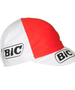 Casquette Velo Equipe Vintage Bic Blanc-Orange