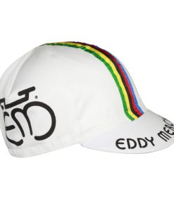 Casquette Velo Equipe Vintage Merckx Champion Du Monde Blanc