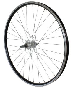 Roue VTT Patin 26" Gravity Arriere Alu Noir Double Paroi Moyeu Alu Roue Libre 7-6V Axe Plein