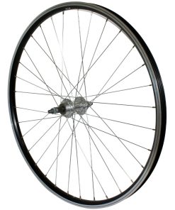 Roue VTC Patin 700 X 35 - 28" Gravity Arriere Alu Noir Double Paroi Moyeu Alu Axe Plein Roue Libre 7-6V