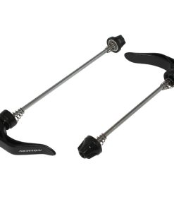 Blocage Rapide de Roue Route Avant + Arriere Newton Noir VTT-Route (Compatible Patte Large Sur Cadre Carbone) (Kit 2 Pieces)