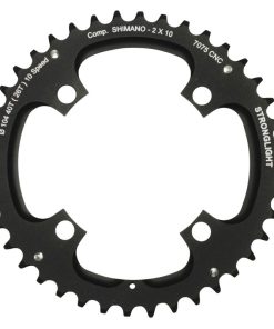 Plateau VTT 4 Branches D.104 Pour Shimano Stronglight Double 40 Dents Exterieur Noir 2X10V. (Sauf Xt-Xtr) Non Filete 10V. - Epaisseur 5mm
