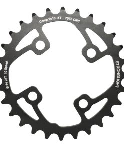 Plateau VTT 4 Branches D.64 Pour Shimano Xt M785 Stronglight Double 28 Dents Interieur Noir (Pour Exterieur 40-42 Dents) Non Filete - Epaisseur 3.5mm 10V.
