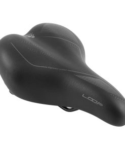 Selle Newton City Gray Line Femme Gel A Ressort Moderate Noir 265X184mm Rail Acier Noir