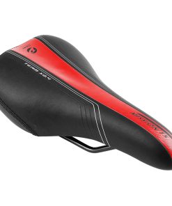 Selle Junior Newton Mission Noir Deco Rouge-Argent 240X160mm Rail Acier Noir