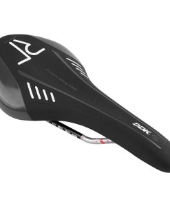 Selle Newton Route-VTT Ario Noir Deco Blanc-Gris 285X136mm Rail Cromoly Gris
