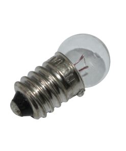 Ampoule-Lampe Velo 6V 0,6W Standard E-10 Graisseur Blanc A Visser (Feu de Position Arriere) (Vendu A L Unite) -Flosser-
