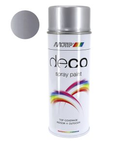 Bombe de Peinture Motip Deco Glycero Brillant Argent Aerosol 400 ml (01615)