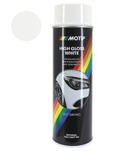 Bombe de Peinture Motip Pro Acrylique Brillant Blanc Aerosol 500 ml (04004)