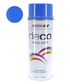 Bombe de Peinture Motip Deco Glycero Brillant Bleu Lumineux Aerosol 400 ml (01678)