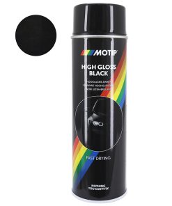 Bombe de Peinture Motip Pro Acrylique Brillant Noir Aerosol 500 ml (04005)